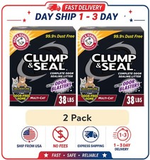 2 pack ARM HAMMER Clump Seal Cat Litter Multi-Cat Complete Odor Sealing