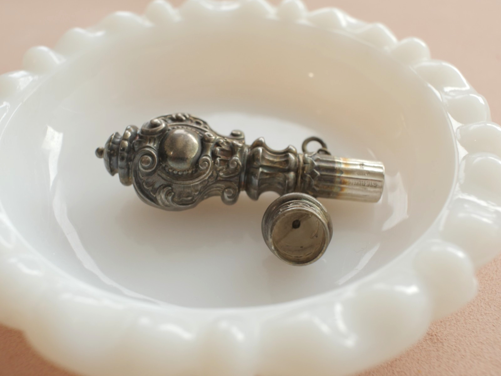 Victorian Sterling Vinaigrette Scent Bottle for a Chatelaine, Perfume bottle