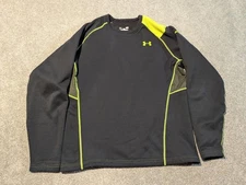 Under Armour Shirt Mens Large Black Scent Control Base Layer Hunting Long Sleeve