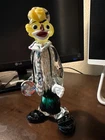 vintage hand blown murano art glass clown