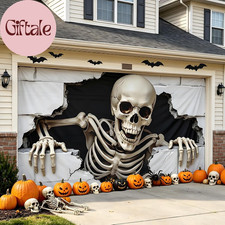 7 X 16 Ft Halloween Garage Door Cover Halloween Decorations Outdoor Hanging Bann