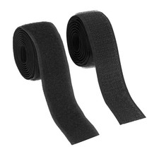 Sew on Hook and Loop Tape, 1 Inch Nylon Fastener Strips 1 Yards Black