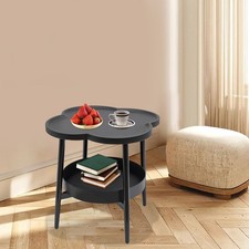 End Table 110LBS Heavy Duty Anti Slip Coffee Tea Table, Sofa Side Snack Table