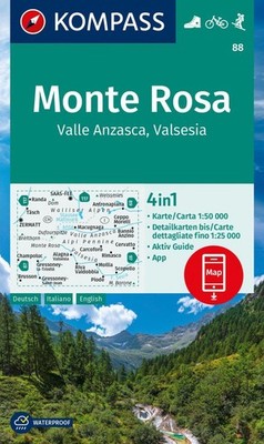 Monte Rosa D/I/E + Aktiv Guide (German) Folded Book