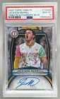 115550390 Jackson Merrill 2025 Topps Tribute #TA-MER Blue Auto /150 PSA 10