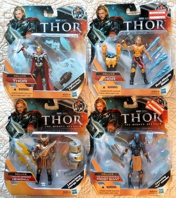 THOR:Set of4 Deluxe-Lightning Fury,Blaster,Heimdall, Frost Giant Marvel Universe