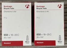 2x Bontrager Bike Inner Tubes 650 x 18-25c Presta 48mm Valve