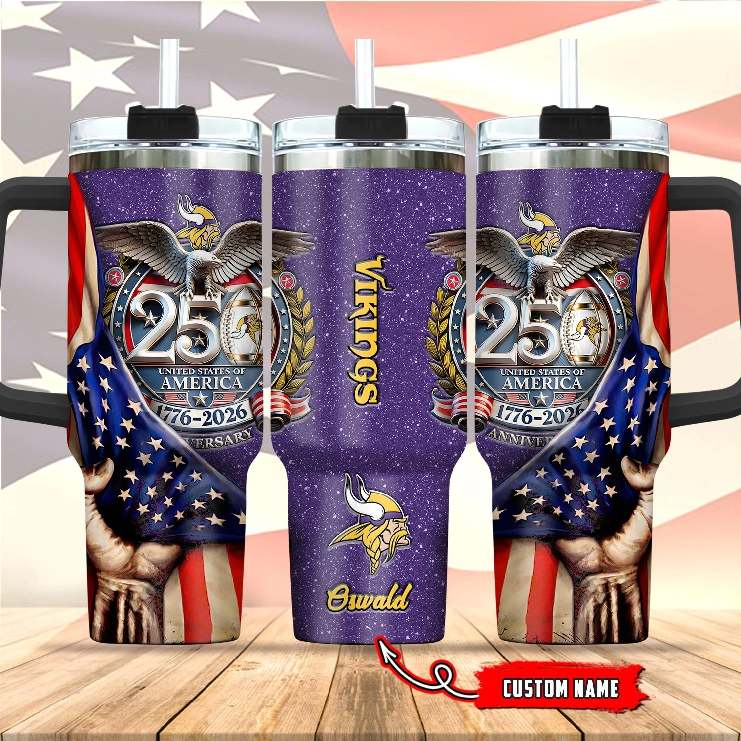 Minnesota***Vikings 40oz Stainless Steel Tumbler