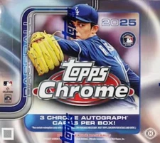 2025 Topps Chrome Baseball Factory Sealed Jumbo HTA Box