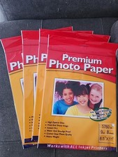 Lot Of 4 Premium Photo Paper High Optical Gloss 8 Sheets Each 8.5  11 BRAND NEW