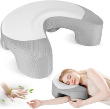 Side Sleeper Pillow - Ergonomic Memory Foam Shoulder Pillow with Arm Holes for N