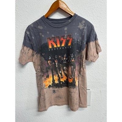 Kiss Destroyer Graphic T-Shirt Men Small Tie Dye Short Sleeve