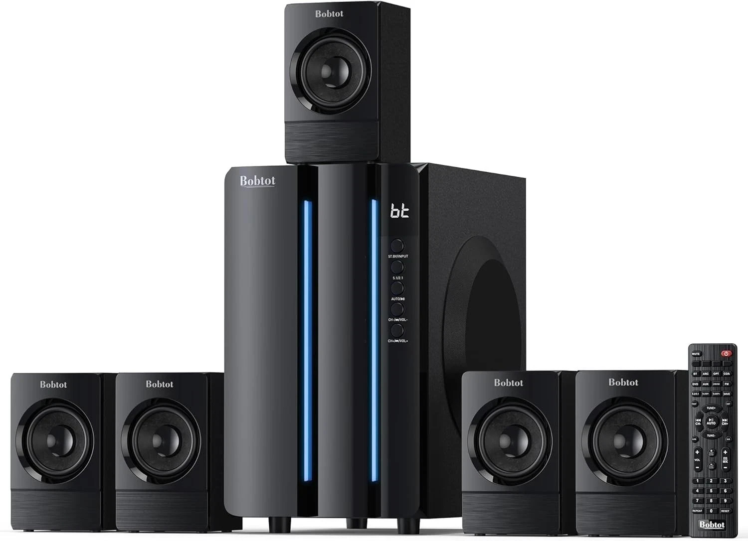 Surround sound systems home theater system - 800 watts peak power 6. 5" subwoofer