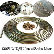 Car Brake Line Tubing Kit Double Galvanized Steel 50 Ft 316 With 16 Fittings1 Car Brake Line Tubing Kit Double Galvanized Steel 50 Ft 316 With 16 Fittings1