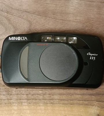  [Exc+5] Minolta Capios 115 35mm Point & Shoot Film Camera Black 38-115mm Macro 