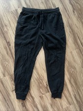Women's GAP Black Joggers Sz M Cotton Blend Pockets Athletic Sweatpants Lounge