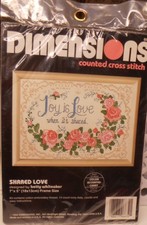 NIP Dimensions Counted Cross Stitch Kit SHARED LOVE 6632 5" x 7" Picture