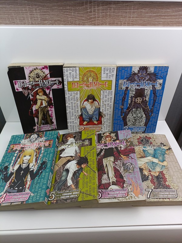 Death Note Vol.1-7  1st Edition 2004 English Manga Used Condition Not Perfect