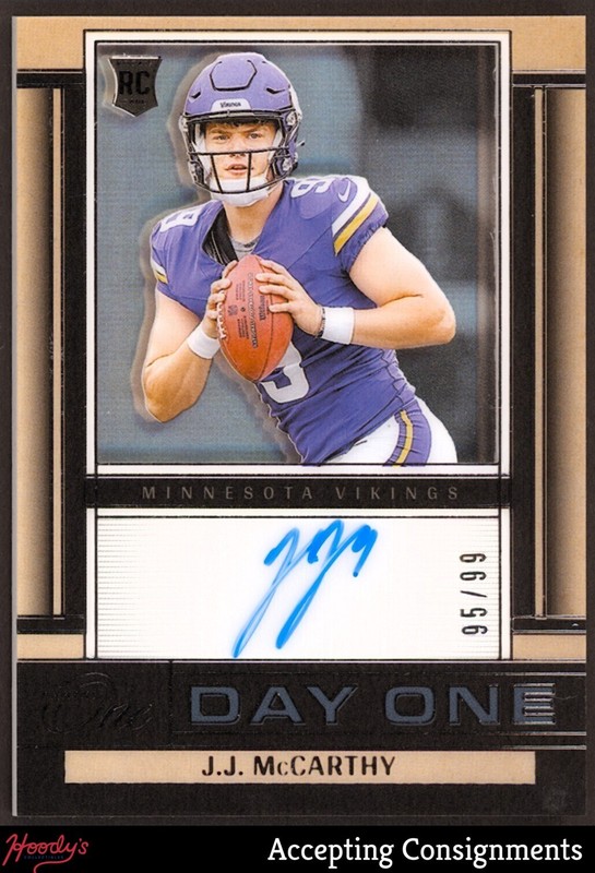 2024 Panini One Day One #131 J.J. McCarthy RC ROOKIE AUTO 95/99