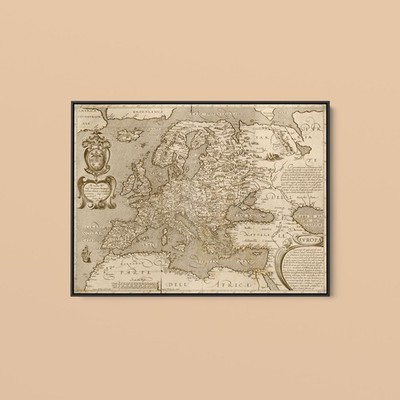 Vintage Maps - Europe - Art Print on Paper or Canvas