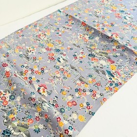 UnUsed Storybook #A 13.5x40 Vintage Japanese Kimono Silk Fabric RX19