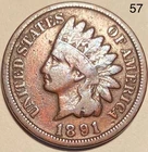 1891 Indian Head Penny Cent