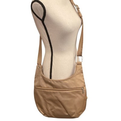 Travelon Anti-Theft Convertible Hobo Bag RFID Blocking Golden Brown Pumpkin