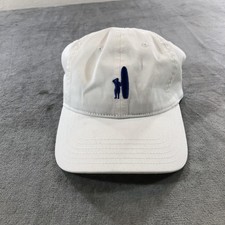 Johnnie-O Hat Cap Strap Back Mens One Size White Surfer Logo Cotton Twill