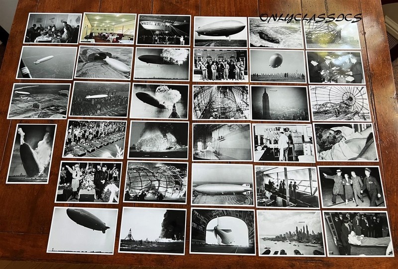 GERMAN AIRSHIP HINDENBURG DIRIGIBLE 34-4X6 PHOTOS LAKEHURST NJ AVIATION MILITARY
