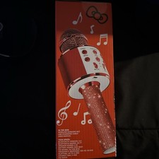 Hello Kitty Bluetooth Karaoke Microphone  Wireless Speaker USB Charging Red NIB