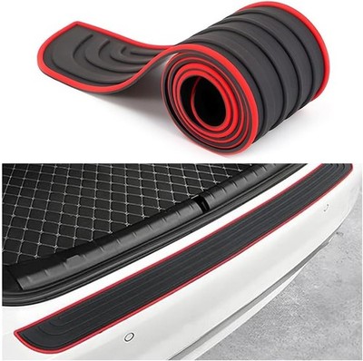 Rear Bumper & Trunk Sill Protective Strip, Anti-Scratch Non-Slip Rubber Guard fo