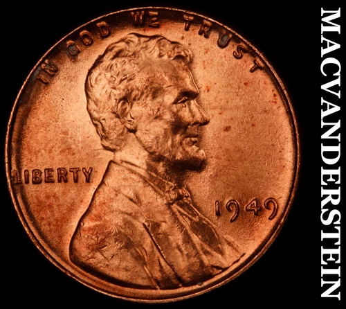 1949 Lincoln Wheat Cent- Choice Gem Brilliant Uncirculated No Reserve #J2402