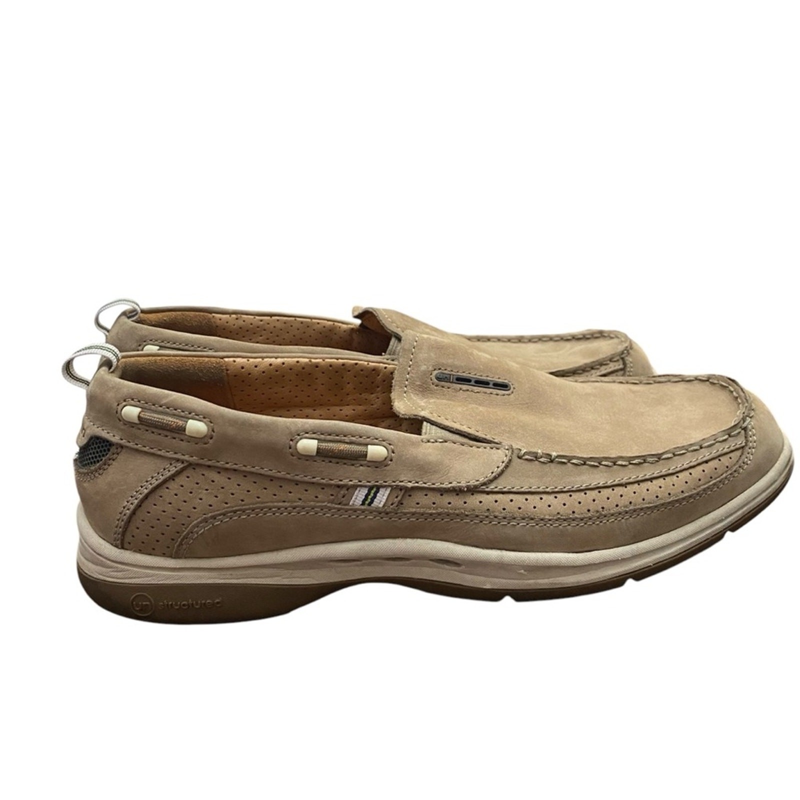 Clark's Tan Suede Slip-On Boat Shoes Men's US 11.5 EUC