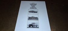 1988 Chrysler Motors Dealership Fleet Vehicles Promotional  Car Brochure New