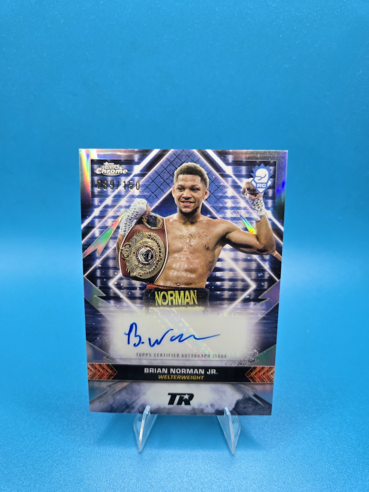 2024 Topps Chrome Boxing Brian Norman Jr. Championship Auto /150