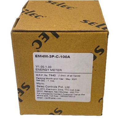 NEU / OVP Selec EM4M-3P-C-100A | Digitaler 3-Phasen Energiezähler | 100A | DIN-S