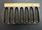 Vintage Cast Iron 7 Stick Corn Bread Pan Mold 7 Unbranded 6” X 12” Camping Cook — photo 1
