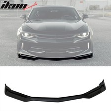 Fits 16-18 Chevy Camaro Zl1 Style Front Bumper Lip Pp Gloss Black