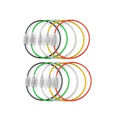 1.5mm Screw Locking Wire Keychain Cable Rope Key Holder Keyring Chain Ring F