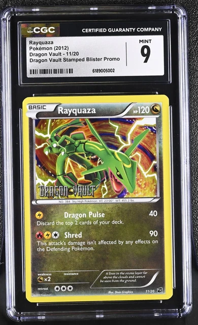2012 POKEMON DRAGON VAULT STAMPED BLISTER PROMO RAYQUAZA CGC 9 POP 5!