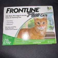 FRONTLINE Plus Flea Tick Treatment for Cats and Kittens - 3 Dose EPA approved