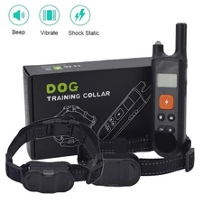 Remote Dog Shock Training Electric Collar Rechargeable Waterproof Pet Trainer