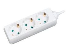 LogiLink LPS205 1.4m Type F White T V GS 3 Outlet s AC 250V Socket Outlet