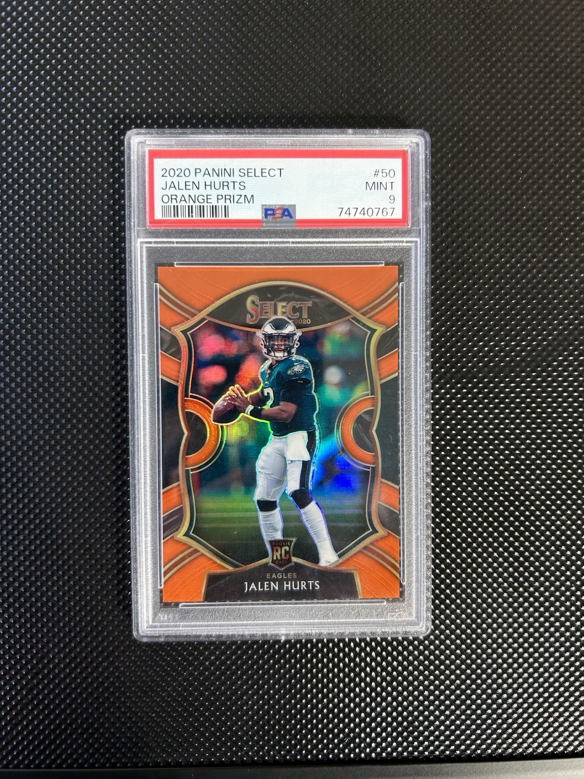 Panini 2020 Jalen Hurts Select Concourse Orange Prizm /49 #50 SA 9