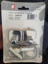 Kit Cerniere Cromate x Sedile Coperchio Wc Universale Atlantico  Carrara &Matta 