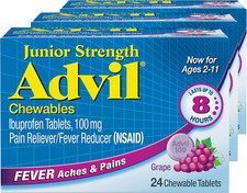 Junior Strength Chewable Ibuprofen Pain Reliever and Fever Reducer, Children'S I