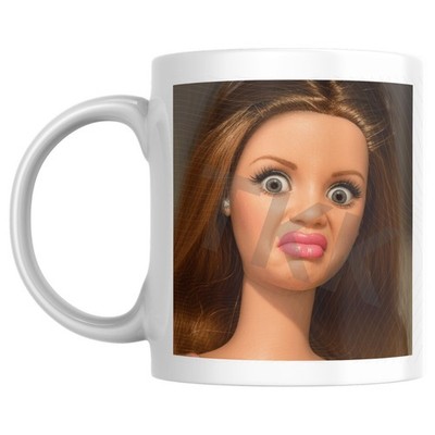 15 Unzen Tasse angewidertes Gesicht aus den Angeln gehoben Mädchen Puppe Reaktion virales Meme sarkastische Geschenke