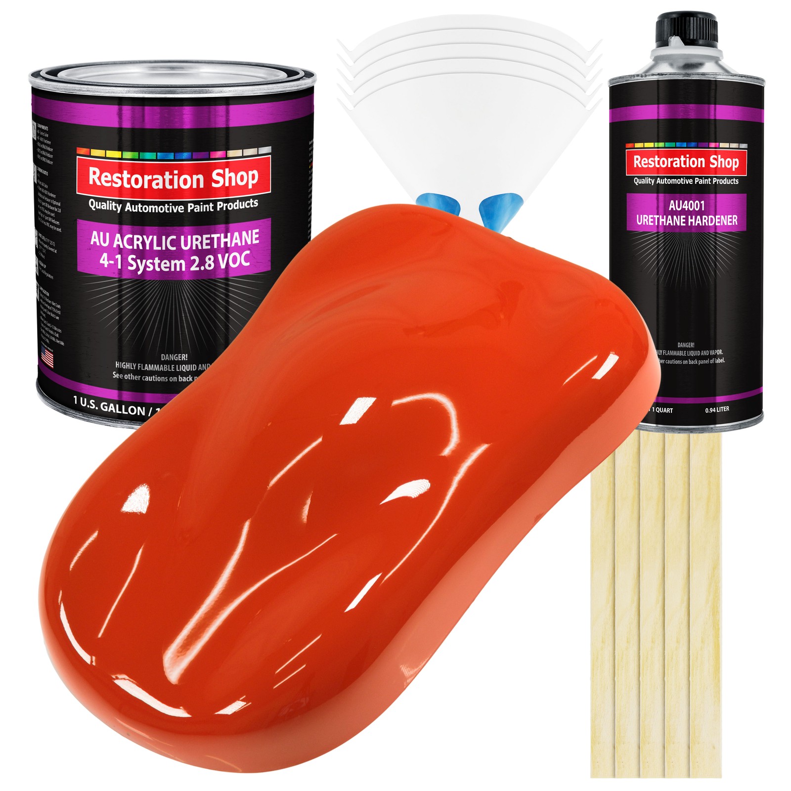 Restoration Shop Tractor Red Acrylic Urethane Auto Paint Gallon Kit