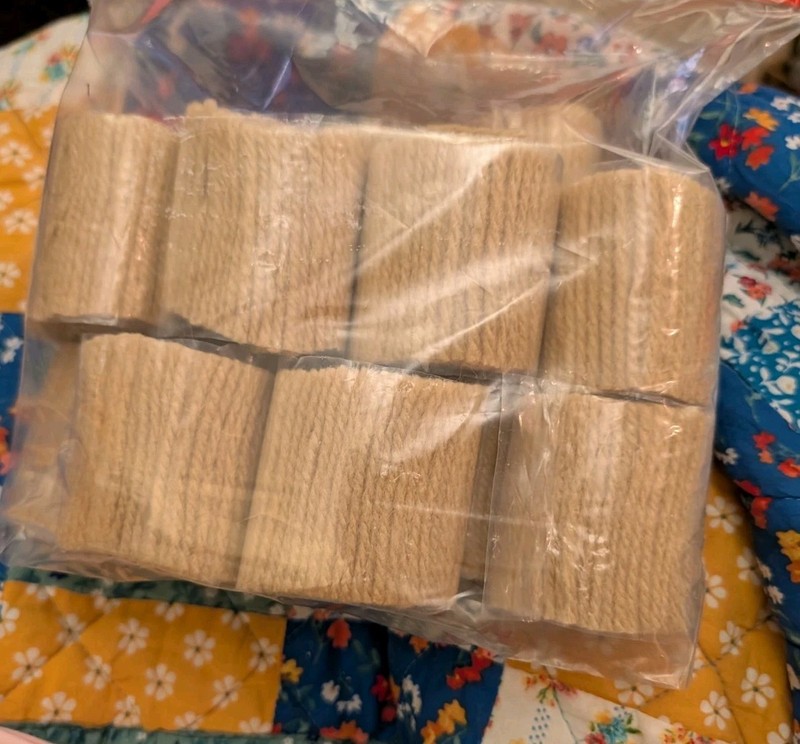 Lot of 13  Latch Hook Rug Yarn Acrylic Tan Beige