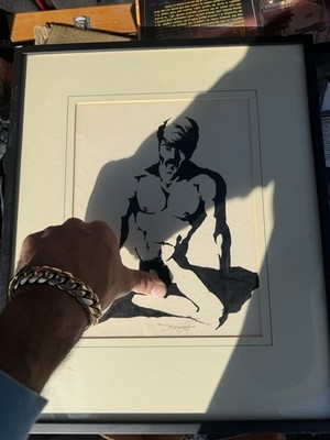 Mixed Media Male Nude Fine Art Drawing